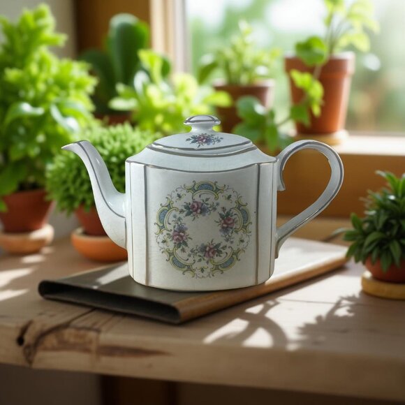 Vintage Arthur Wood Teapot Made in England – Floral Transferware – Pattern 5590 - Picture 3 of 8